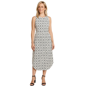 Banana Republic Black and White Ikat Patterned Dress Sz